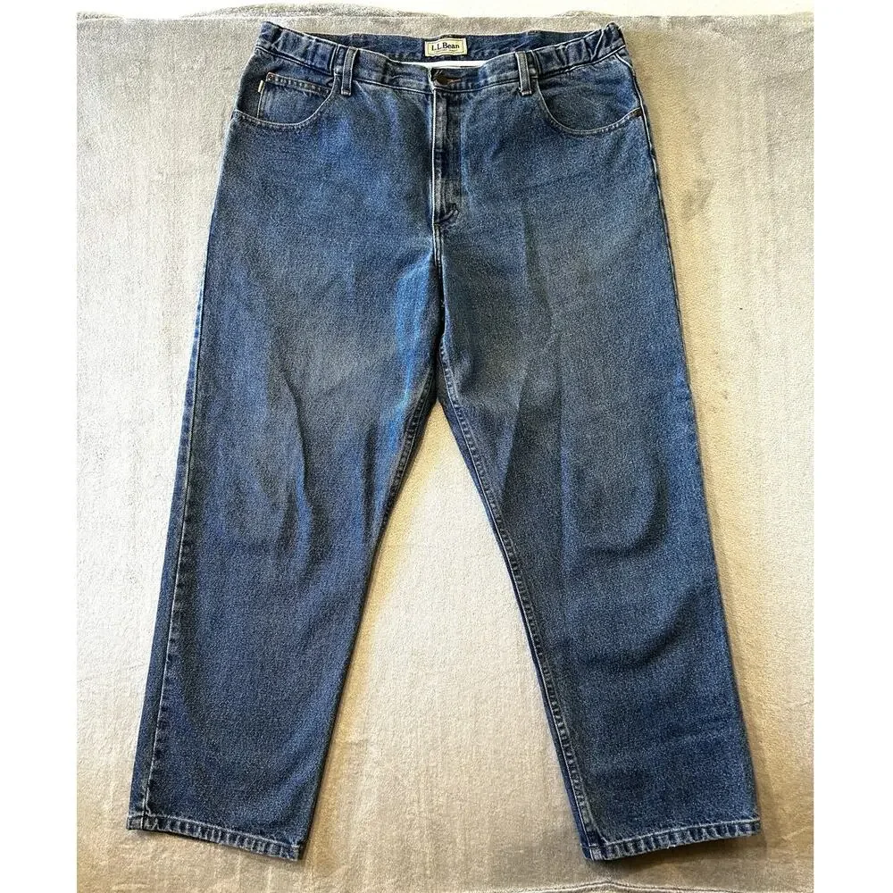 L.L. Bean Comfort Waist Straight Leg 100% Cotton Jeans Size‎ 38x30 Men's